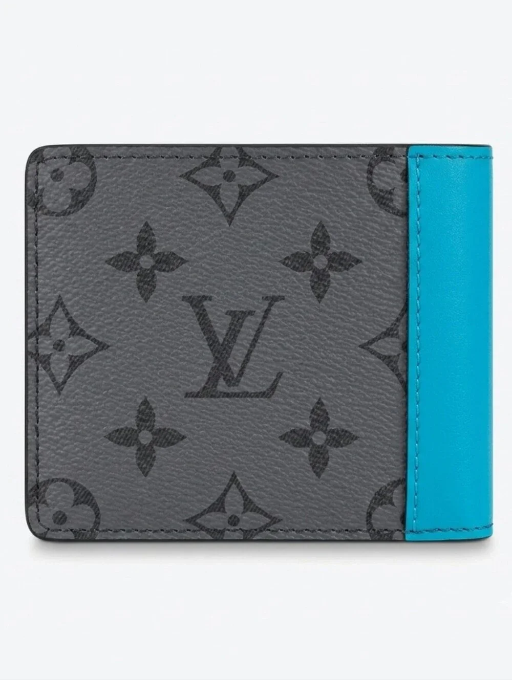 Genuine Leather Reverse Monogram Coated Canvas Bi-Fold Wallet w/Box + Dust Bag